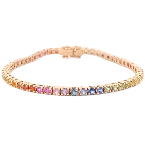 Collection Classics Tennis Bracelet Gold, Sapphire and peridot