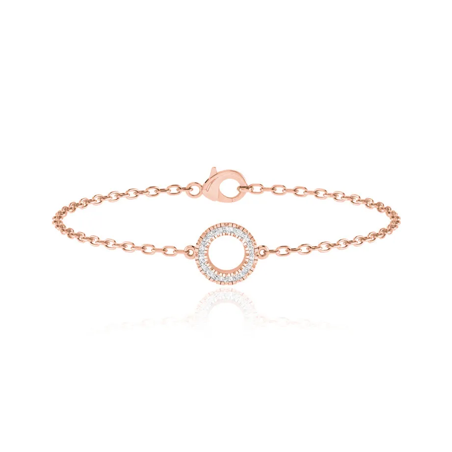 CORA - Circle Of Life Lab Diamond Bracelet 18k Rose Gold