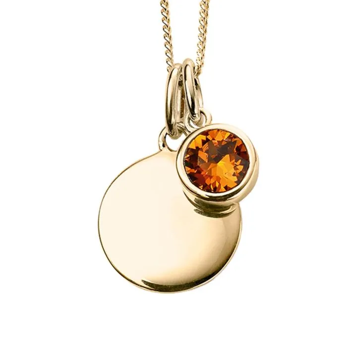 Crystal Birthstone Pendant