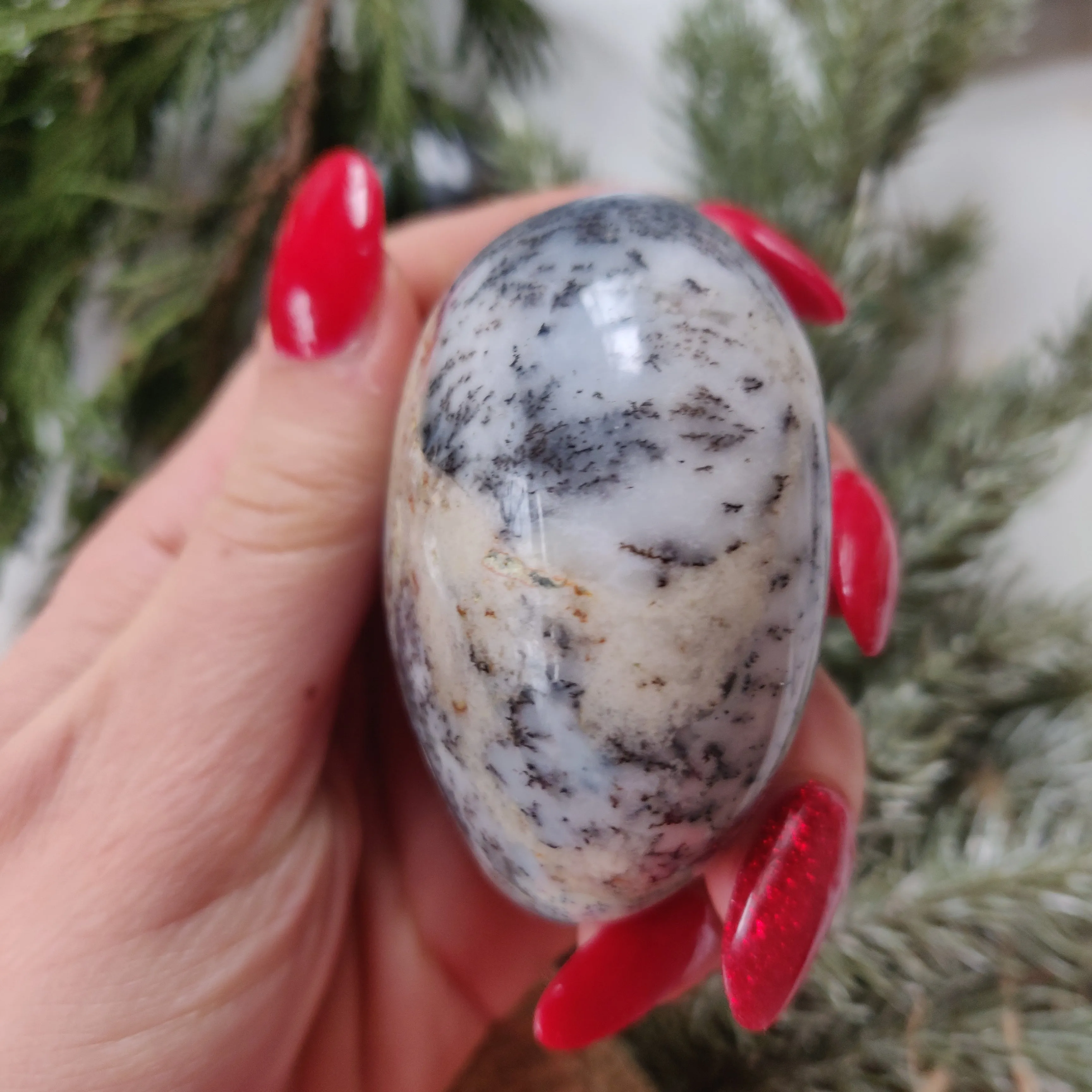 Dendritic Opal  Palm Stone (#21)