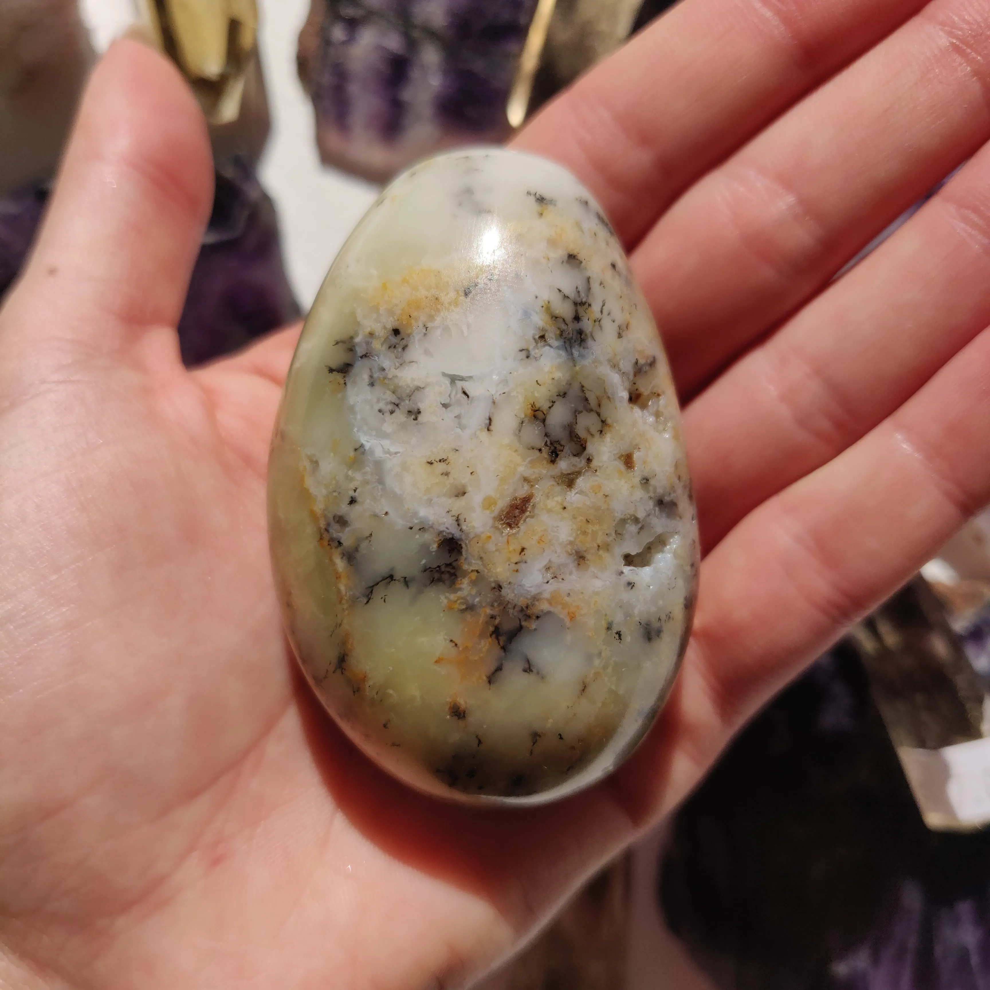 Dendritic Opal Palm Stone (#38)