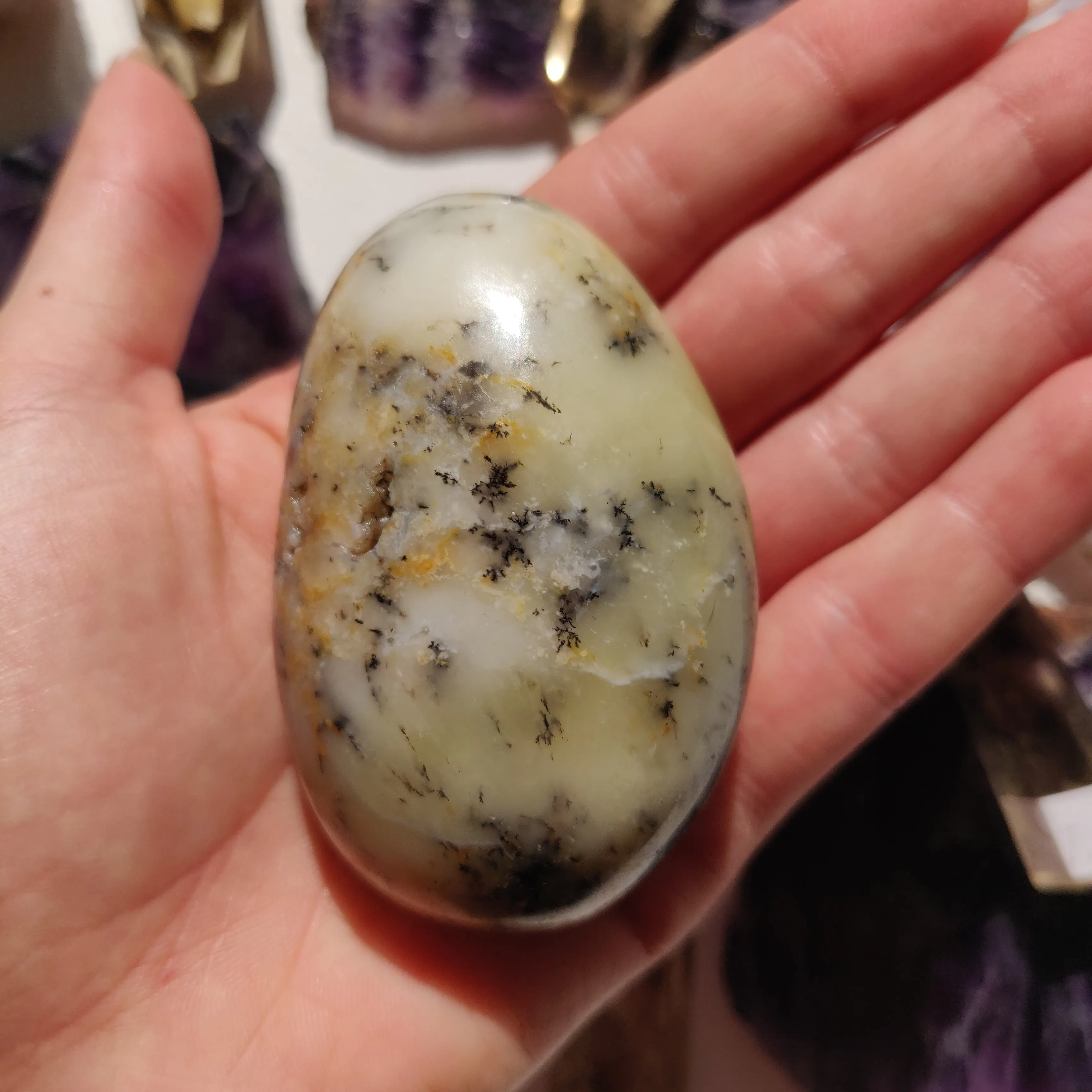 Dendritic Opal Palm Stone (#38)