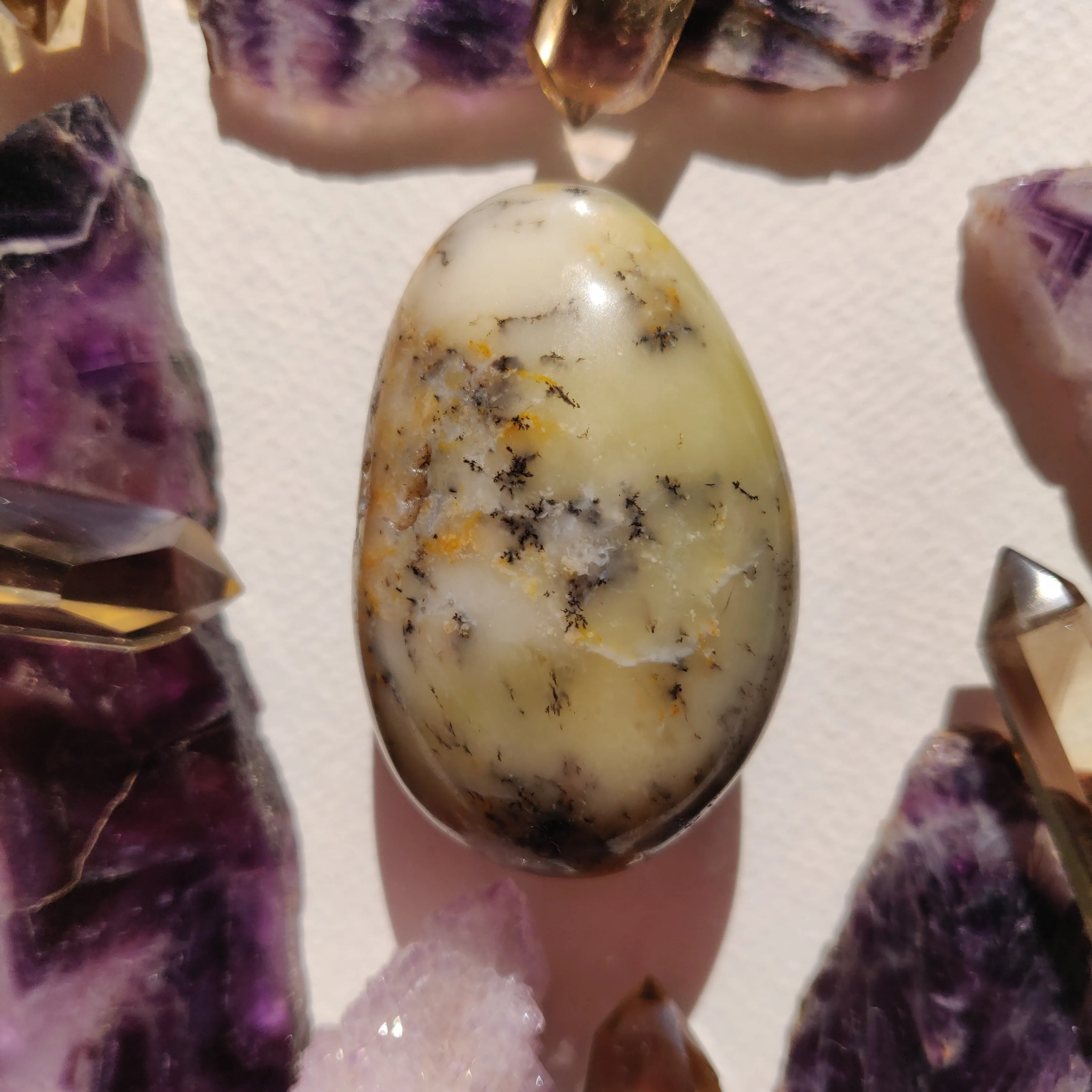 Dendritic Opal Palm Stone (#38)