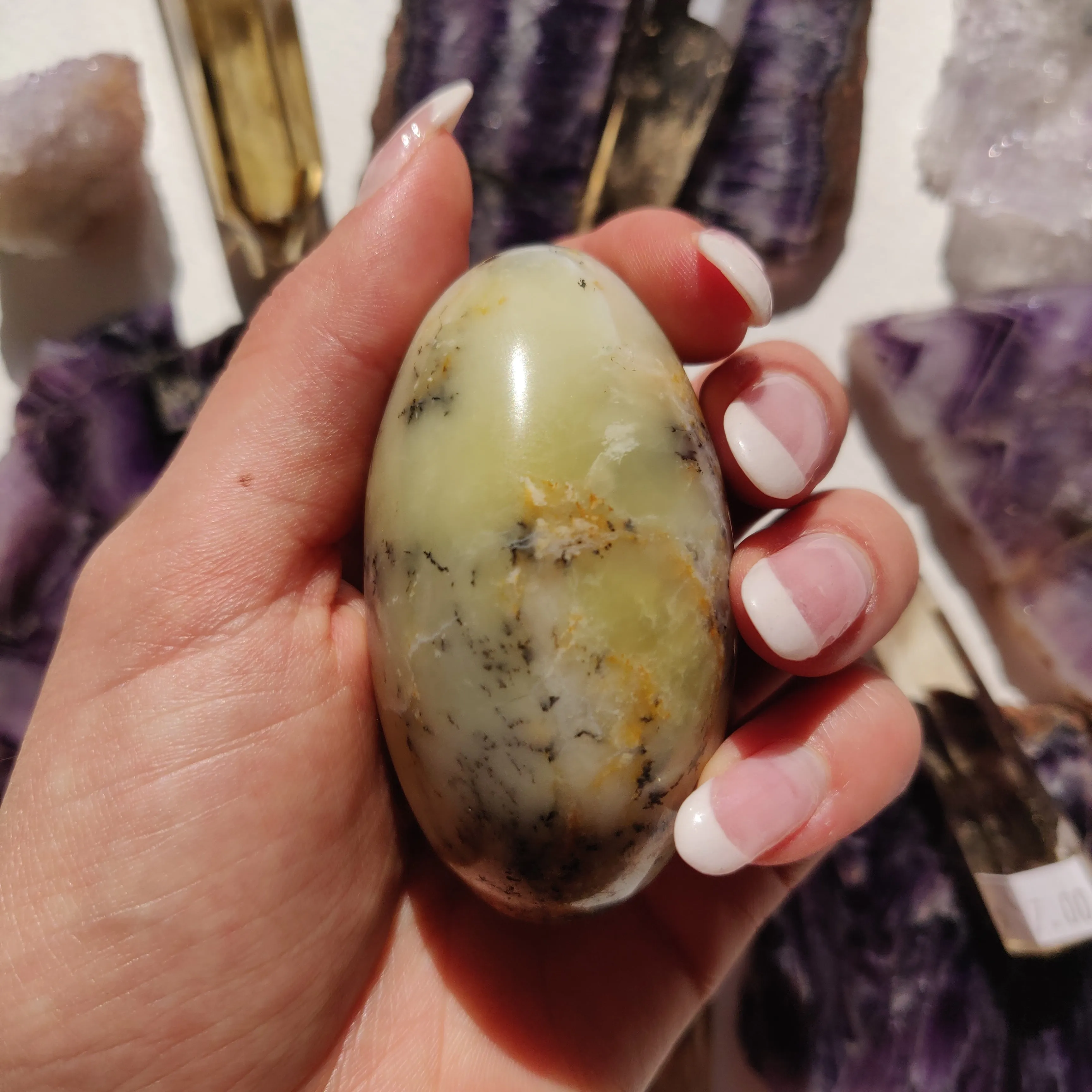 Dendritic Opal Palm Stone (#38)