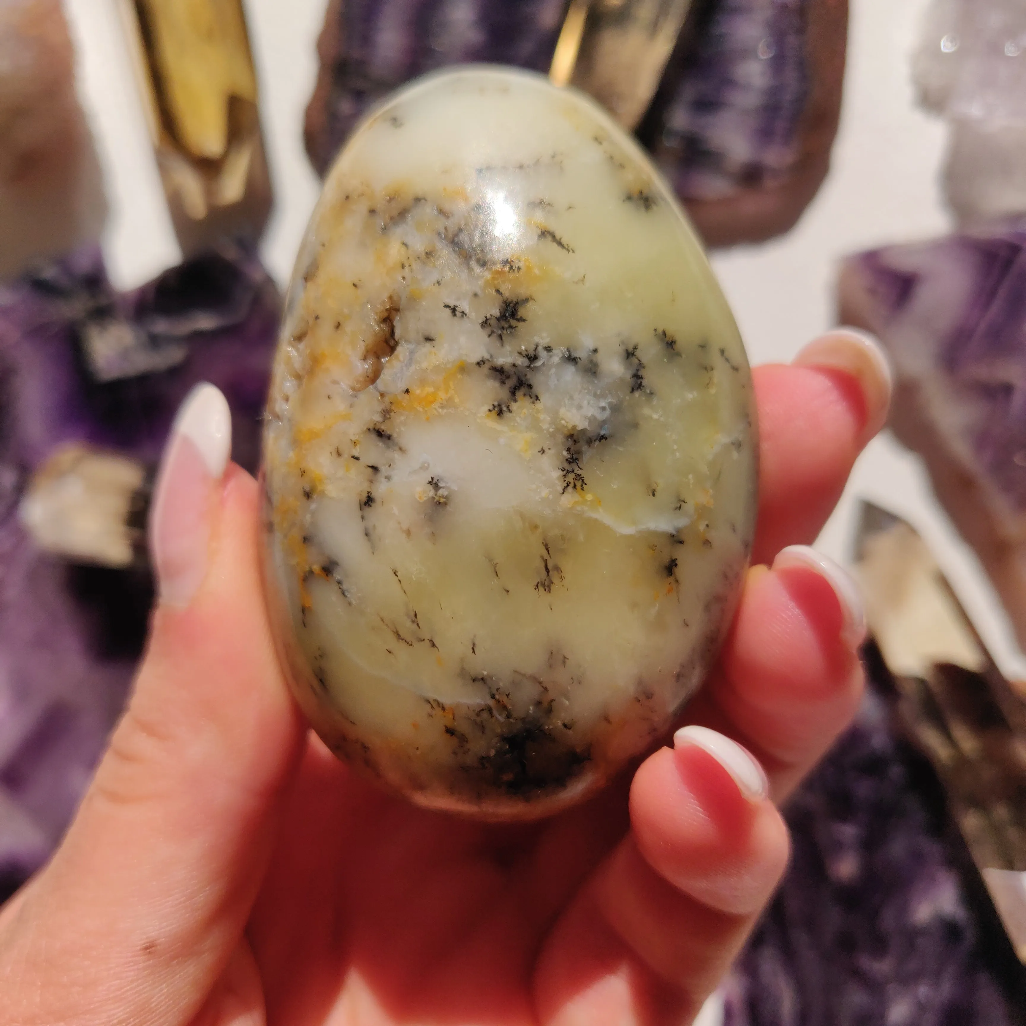 Dendritic Opal Palm Stone (#38)