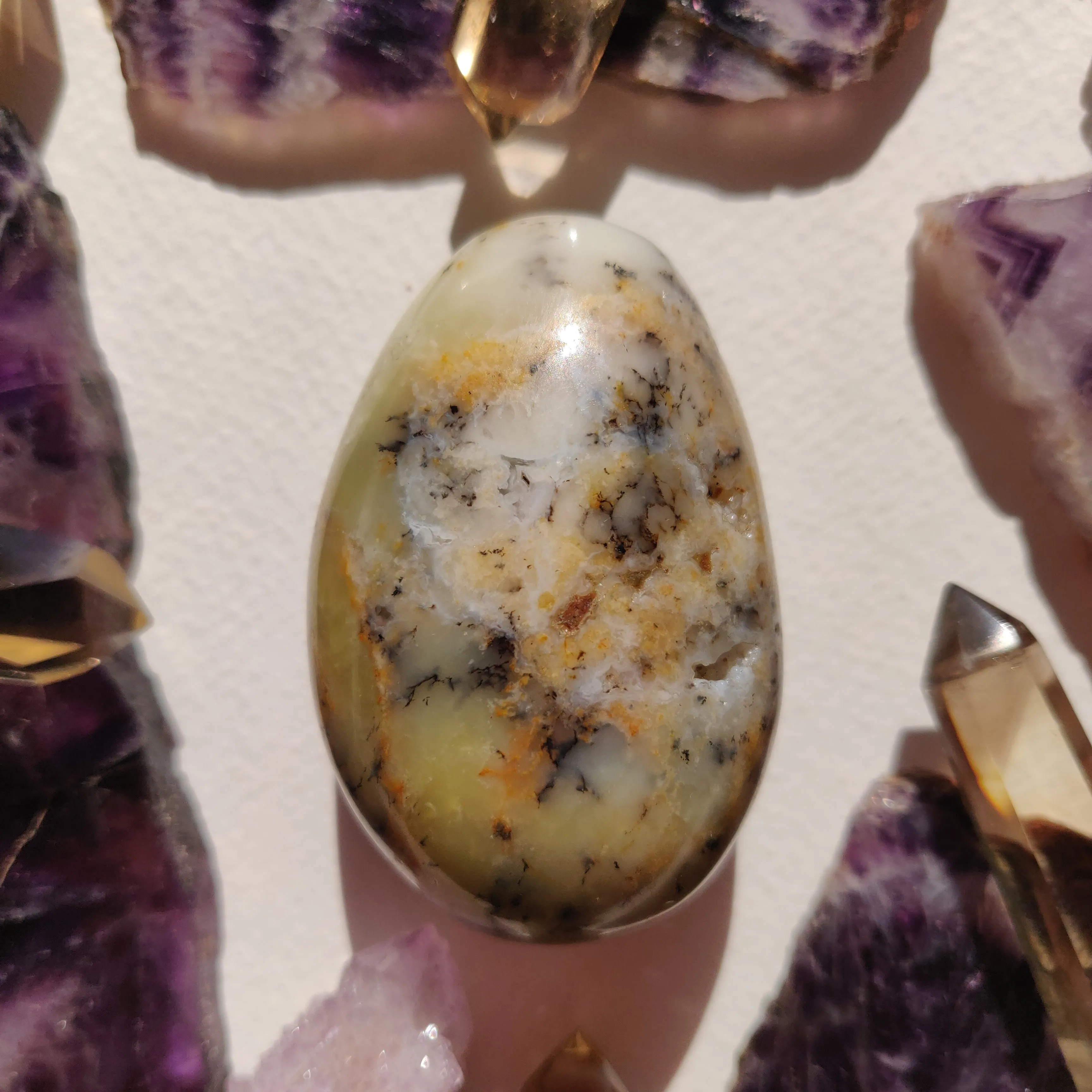 Dendritic Opal Palm Stone (#38)