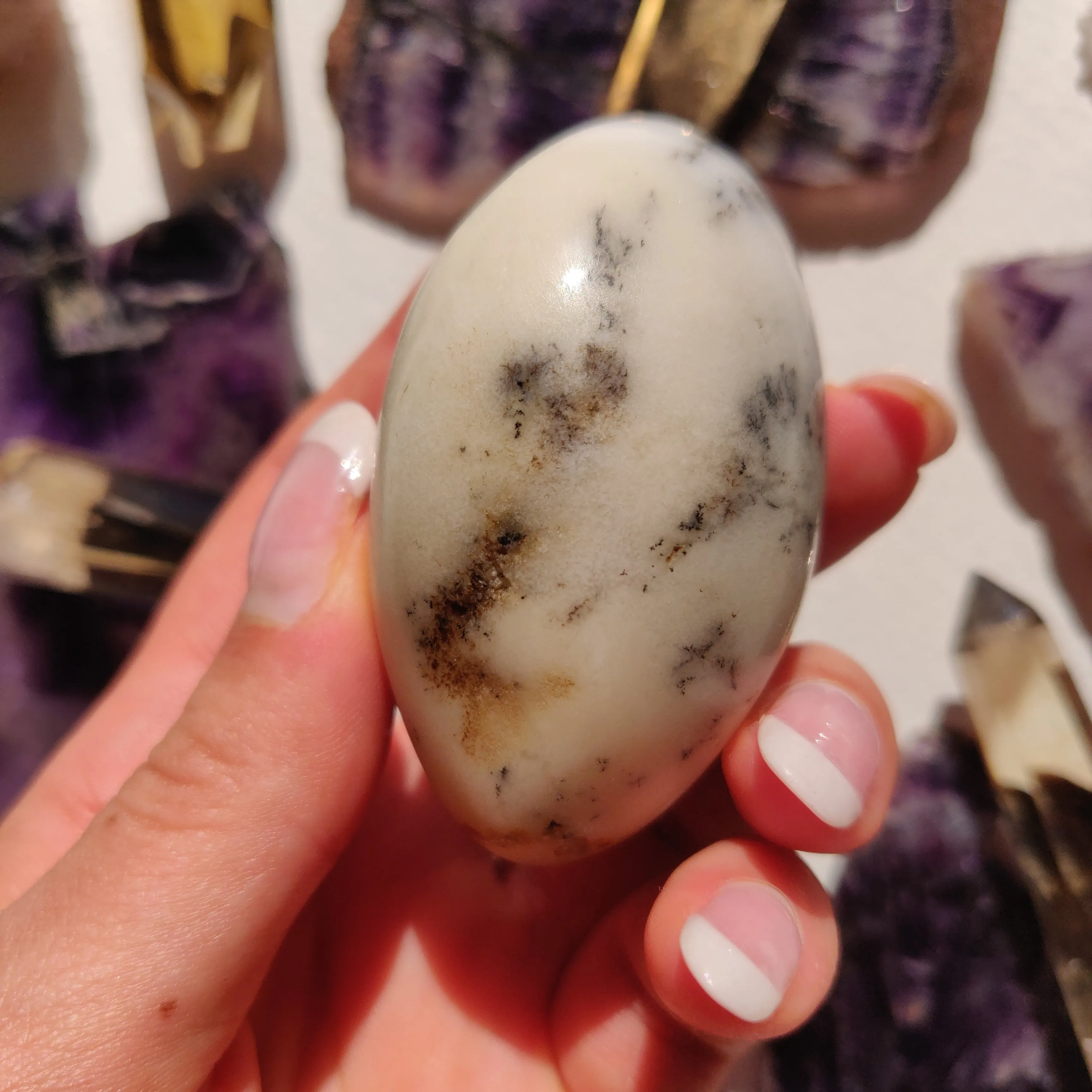 Dendritic Opal Palm Stone (#39)