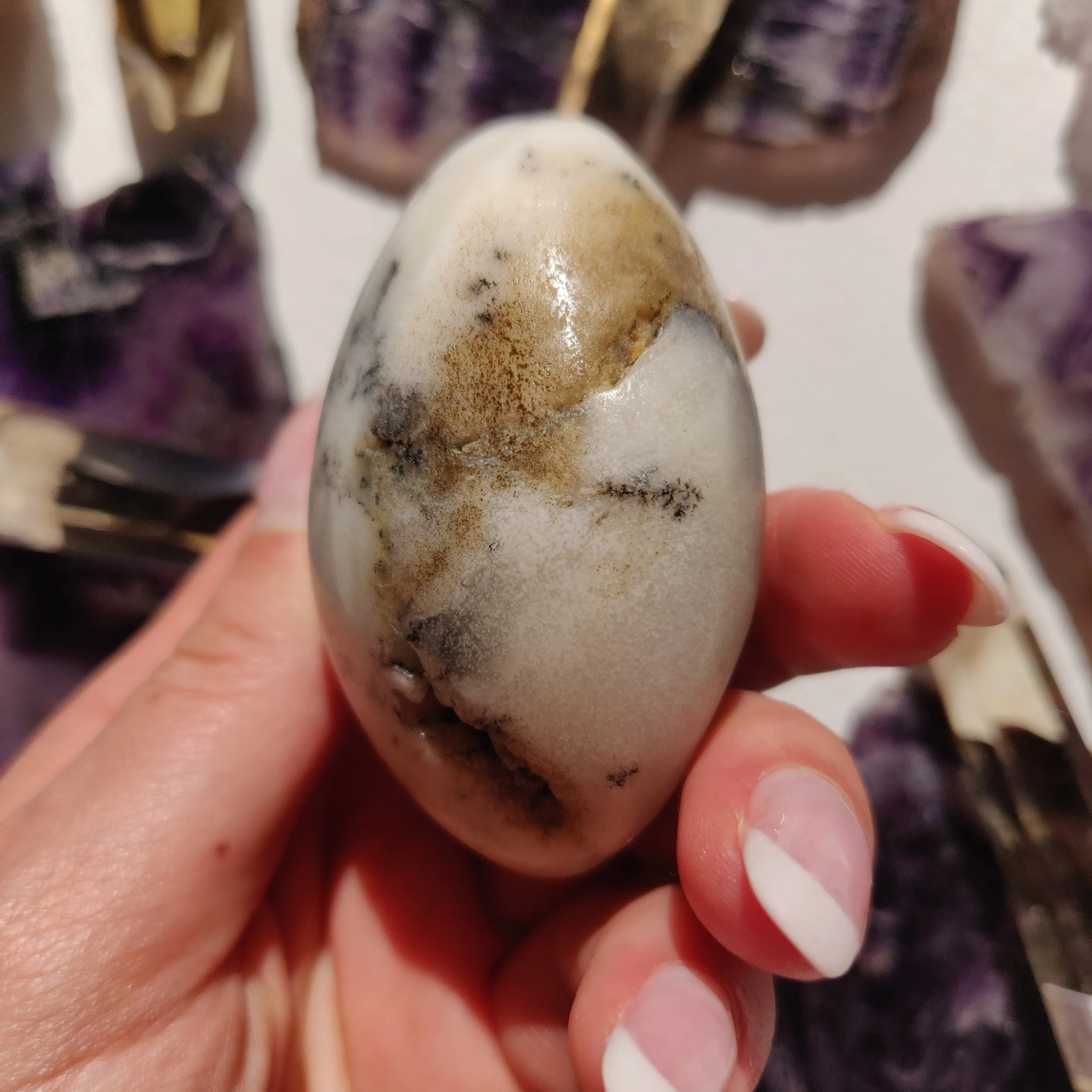 Dendritic Opal Palm Stone (#39)