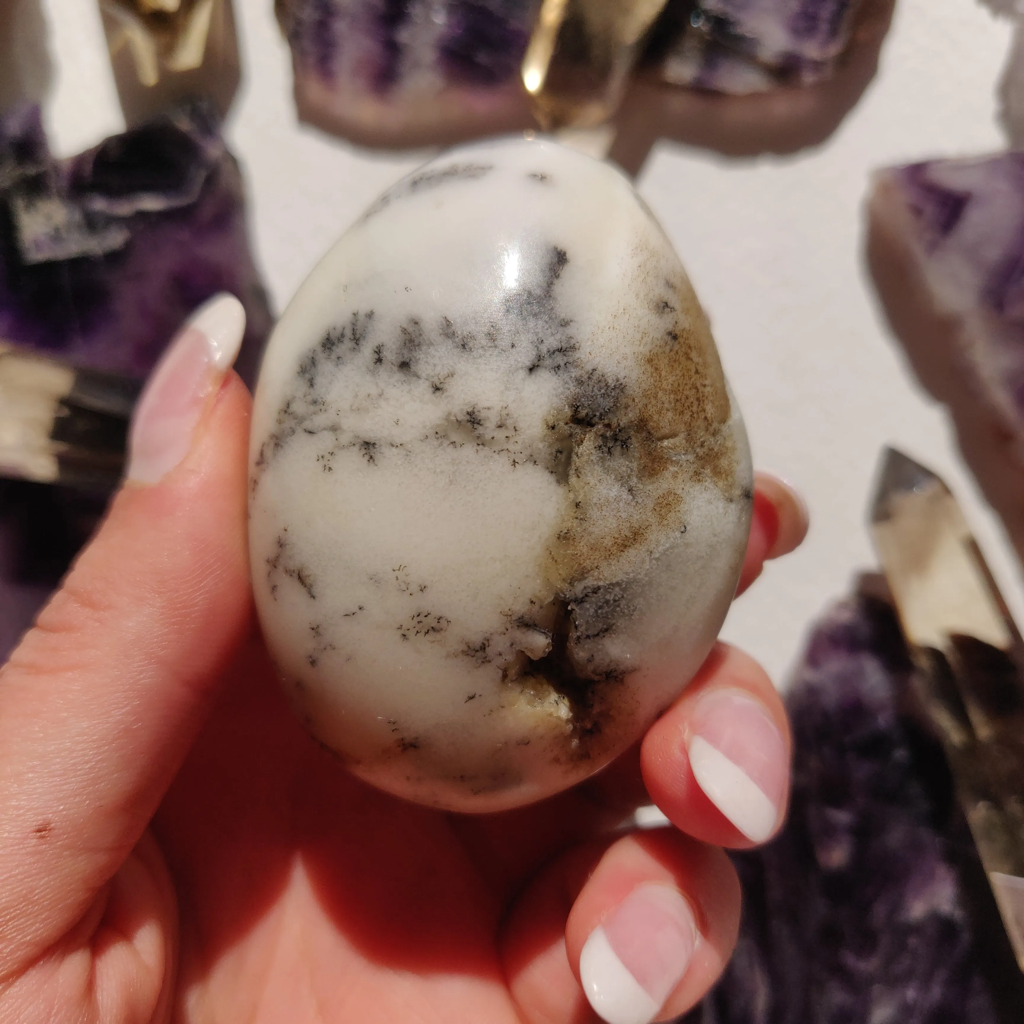 Dendritic Opal Palm Stone (#39)