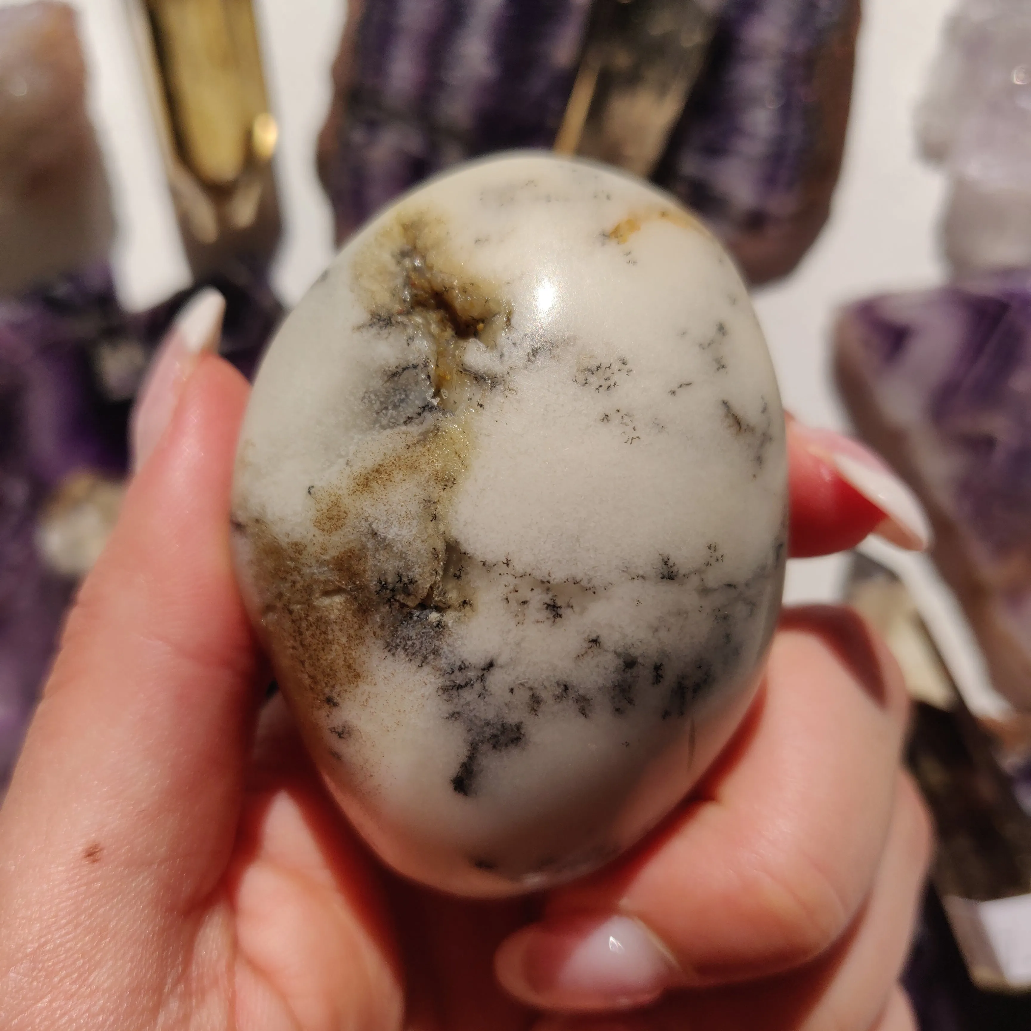 Dendritic Opal Palm Stone (#39)