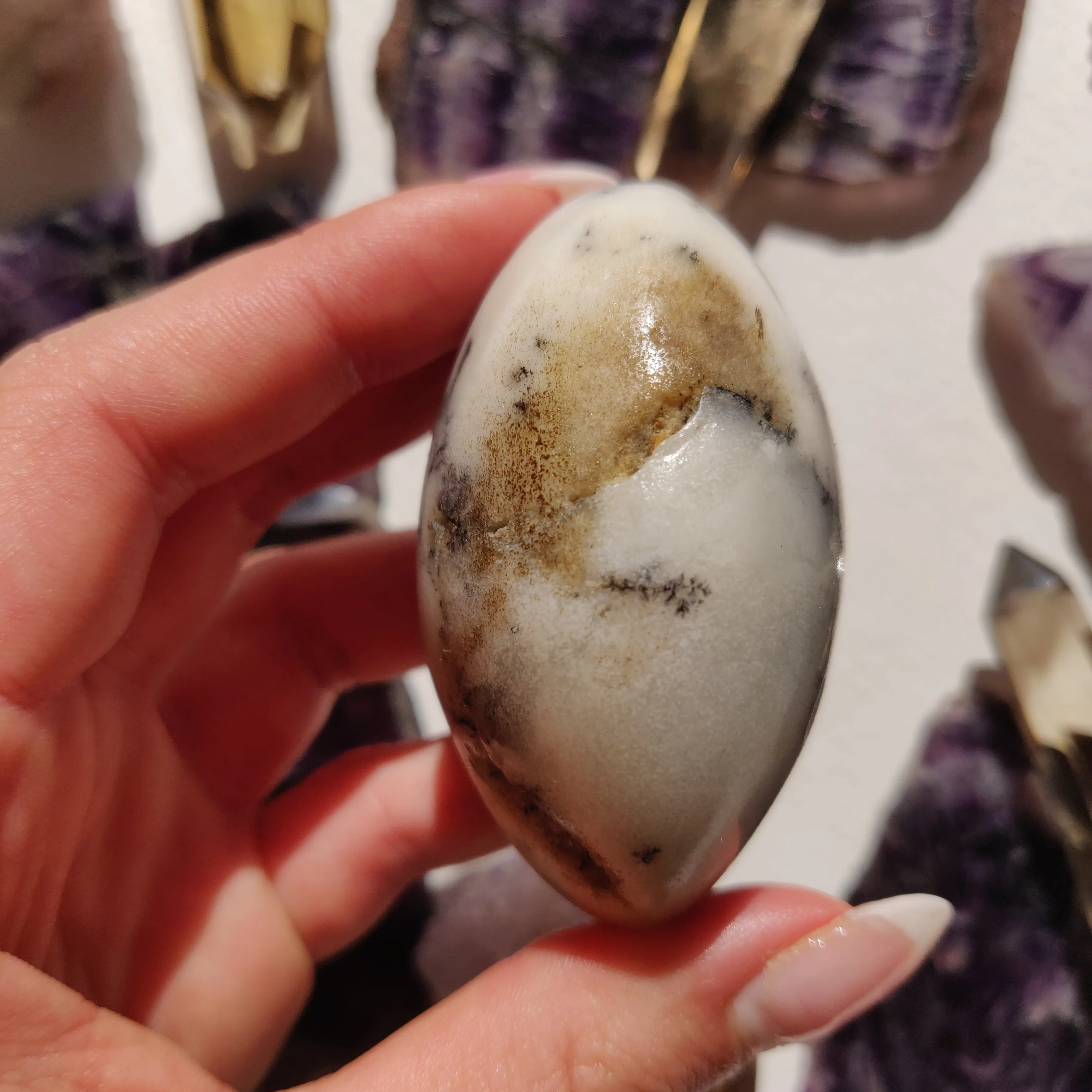 Dendritic Opal Palm Stone (#39)