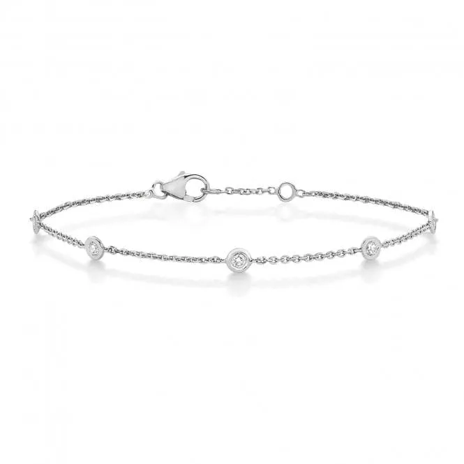 Diamond Jewellery 18K White Gold Bracelet BDQ016W