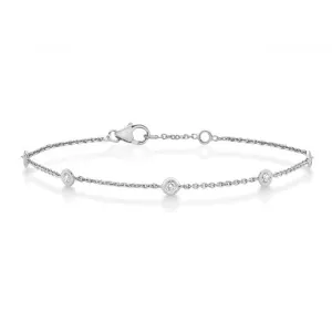 Diamond Jewellery 18K White Gold Bracelet BDQ016W