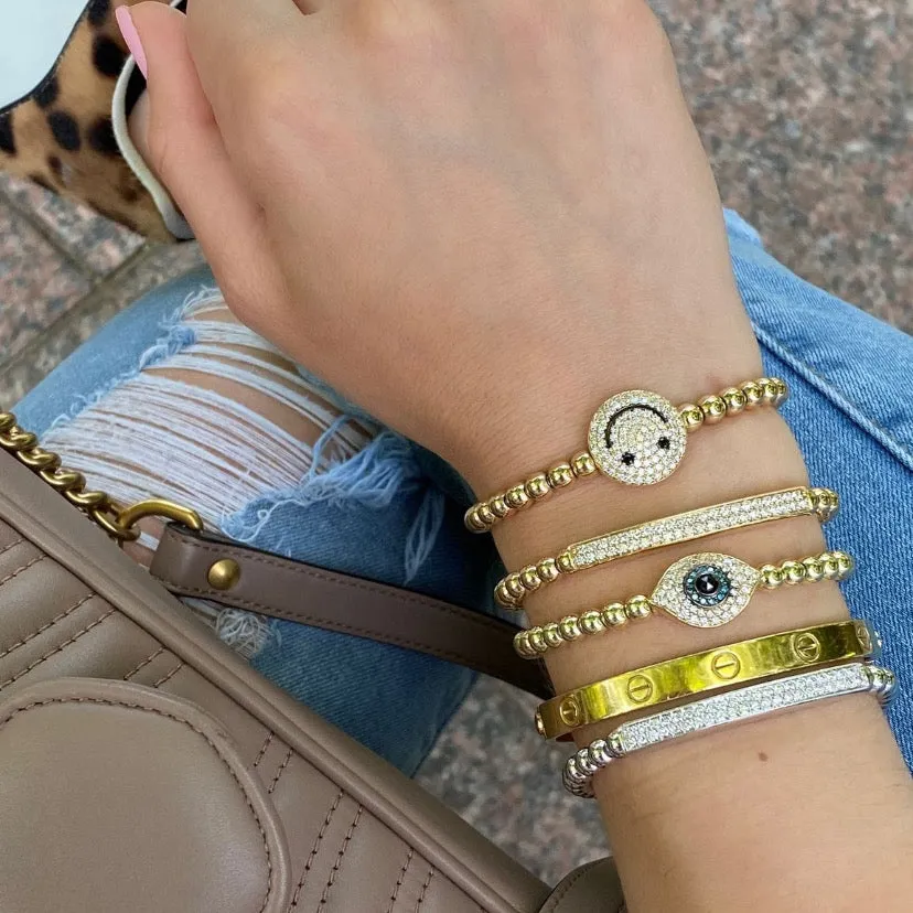Diamond Smiley Face Bracelet