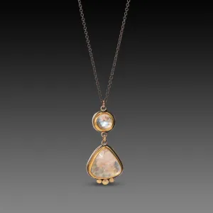 Double Rainbow Moonstone Necklace
