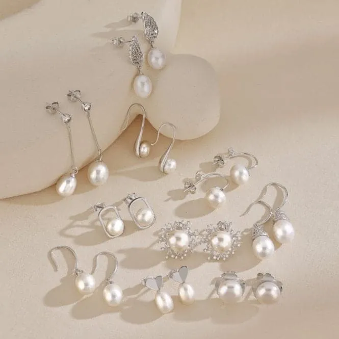 Fresh Water Pearl Wing Dropper Earrings ERLE024