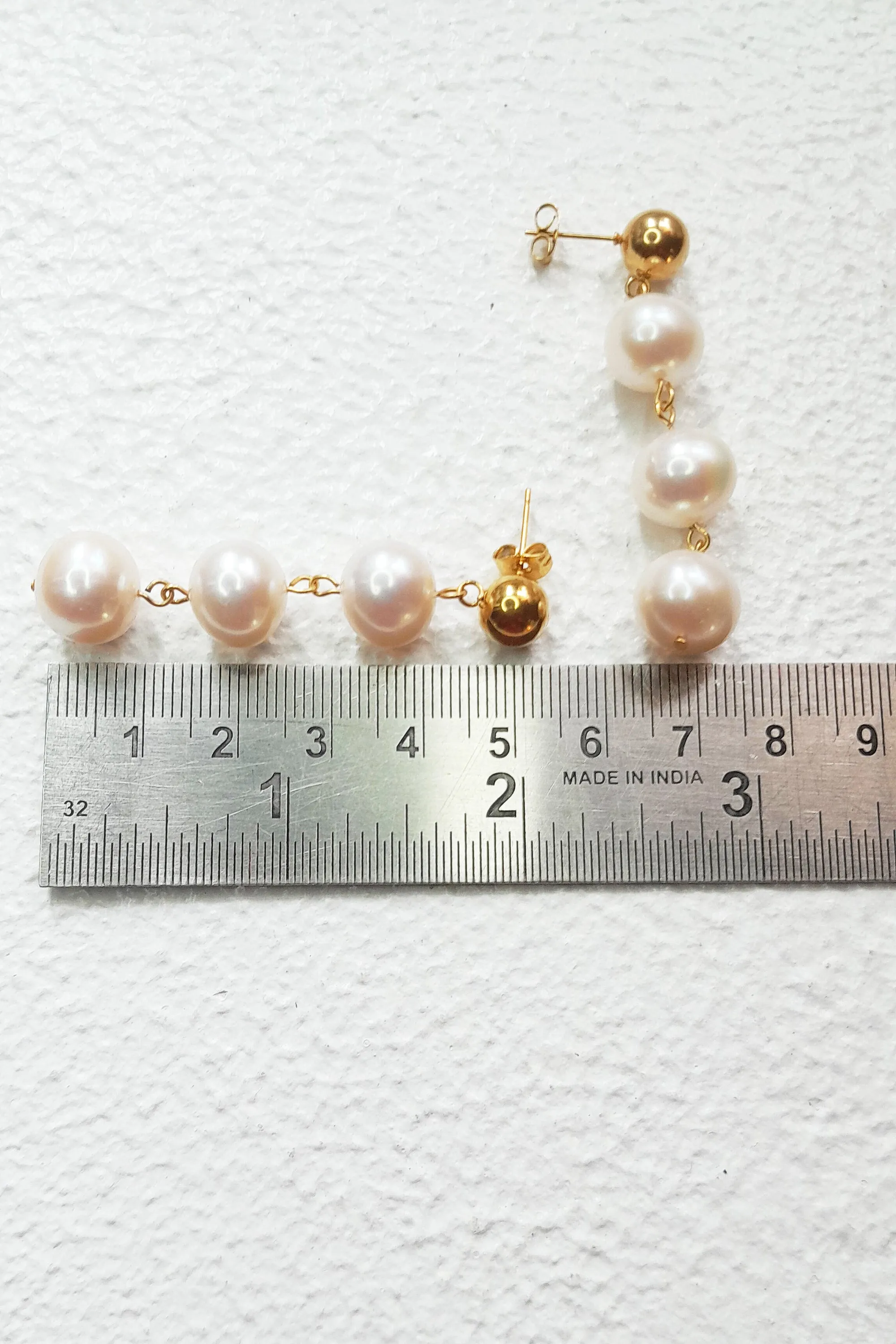 Freshwater pearl drop earrings for Modern and  Boho Brides