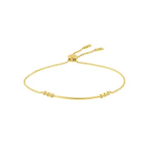 Gold Bar Bracelet With Diamonds