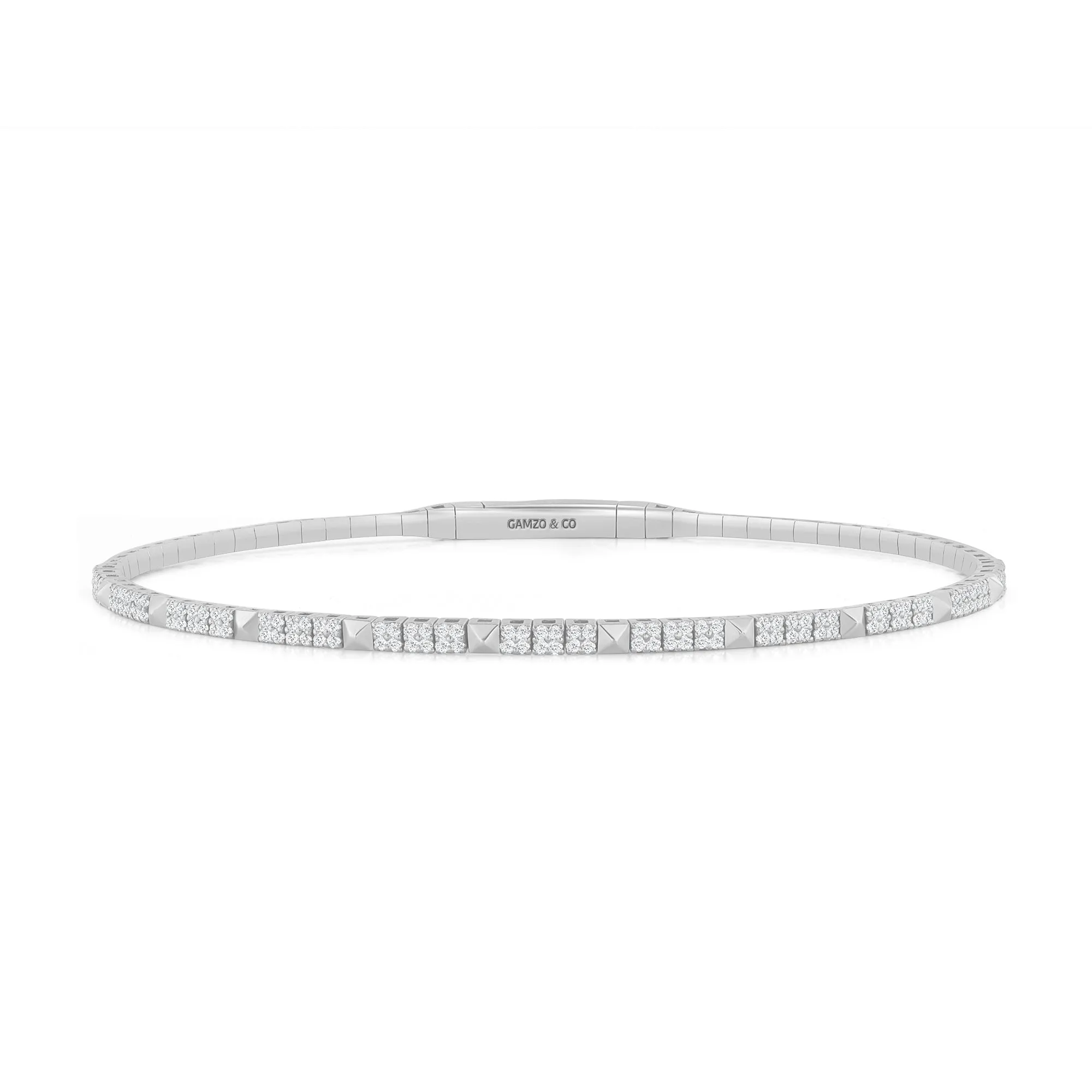 Gold Natural Diamond Bangle