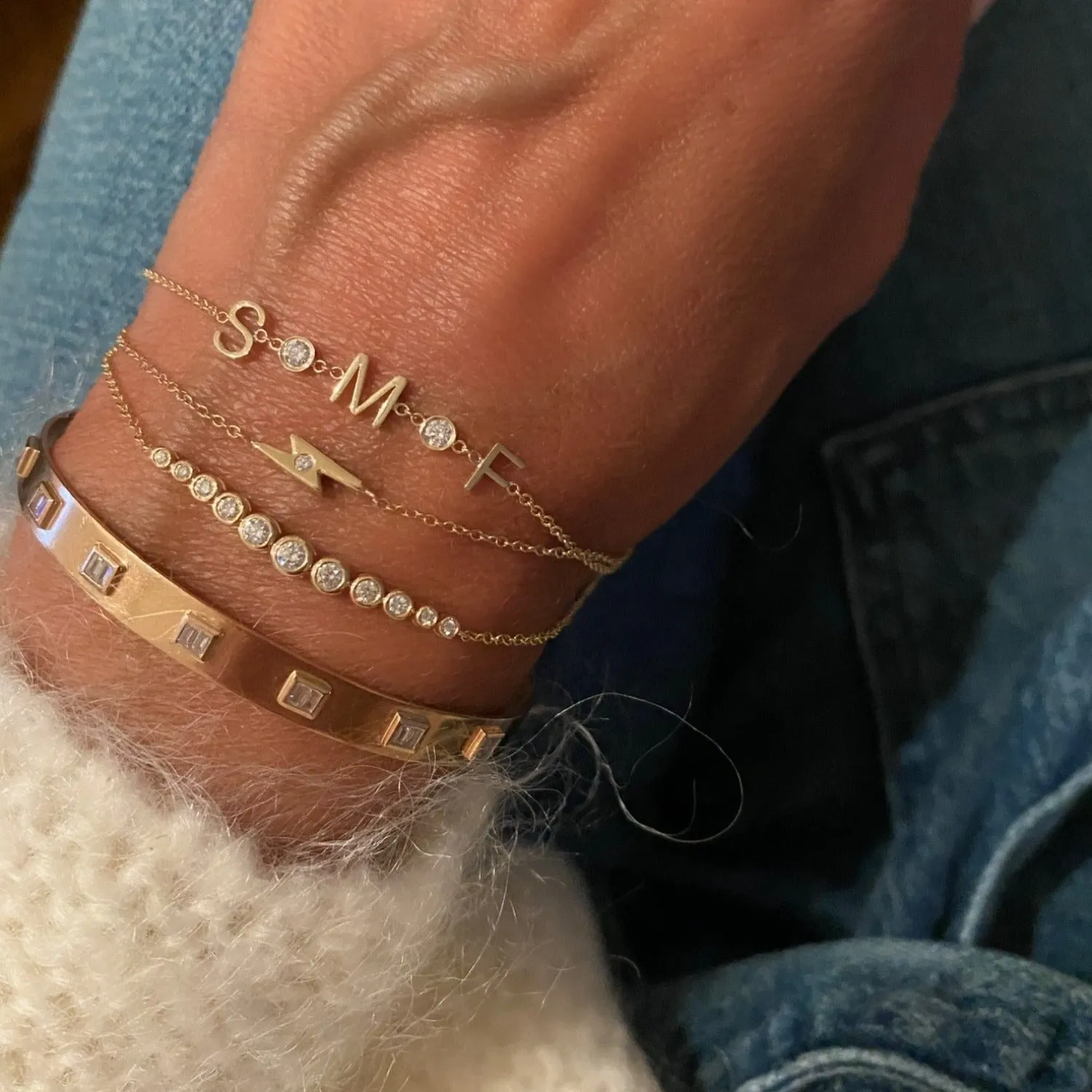 Graduated Diamond Bezel Bracelet