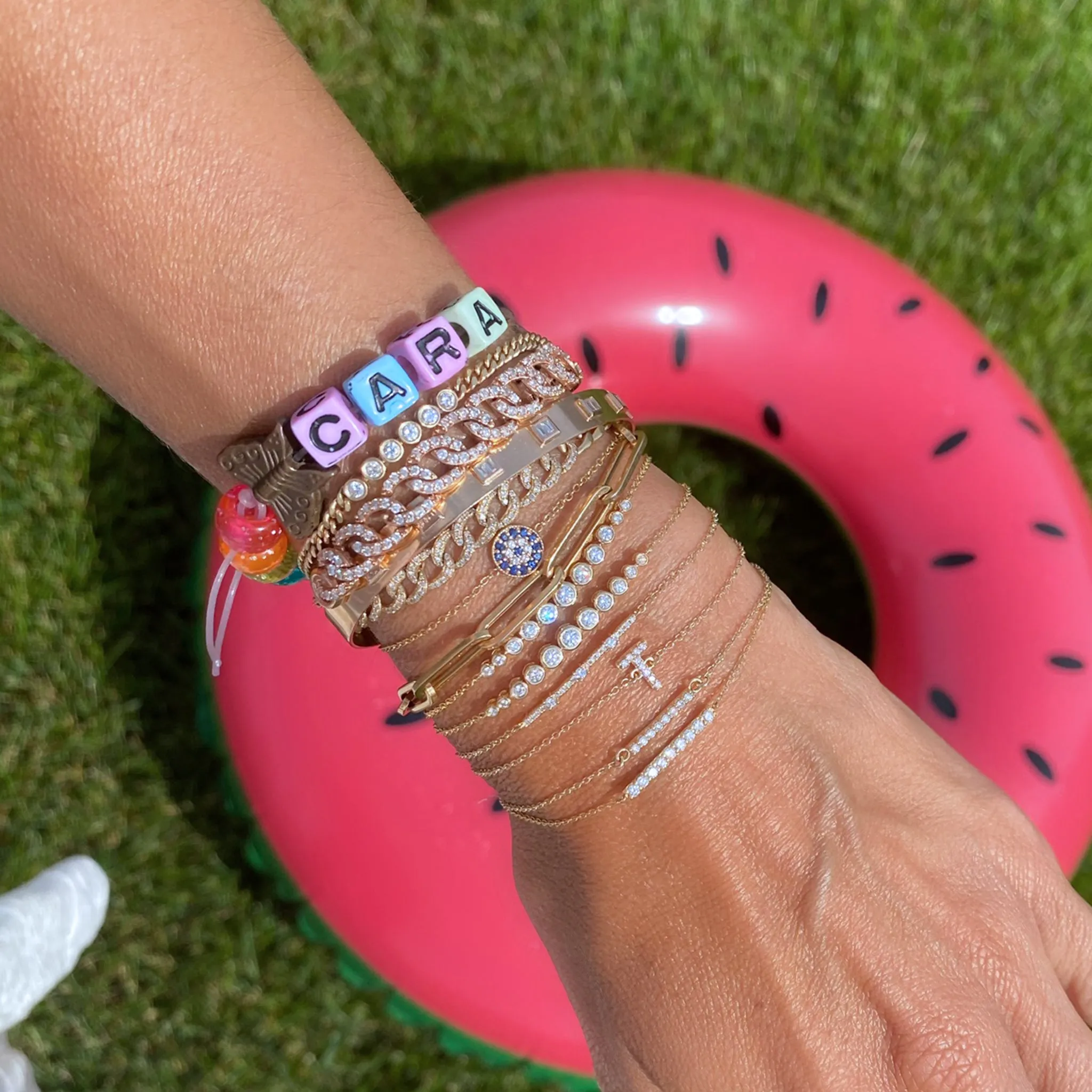 Graduated Diamond Bezel Bracelet