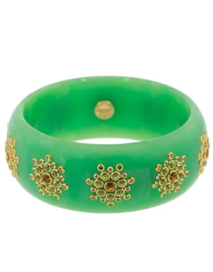 Green Gemstone Bakelite Bangle