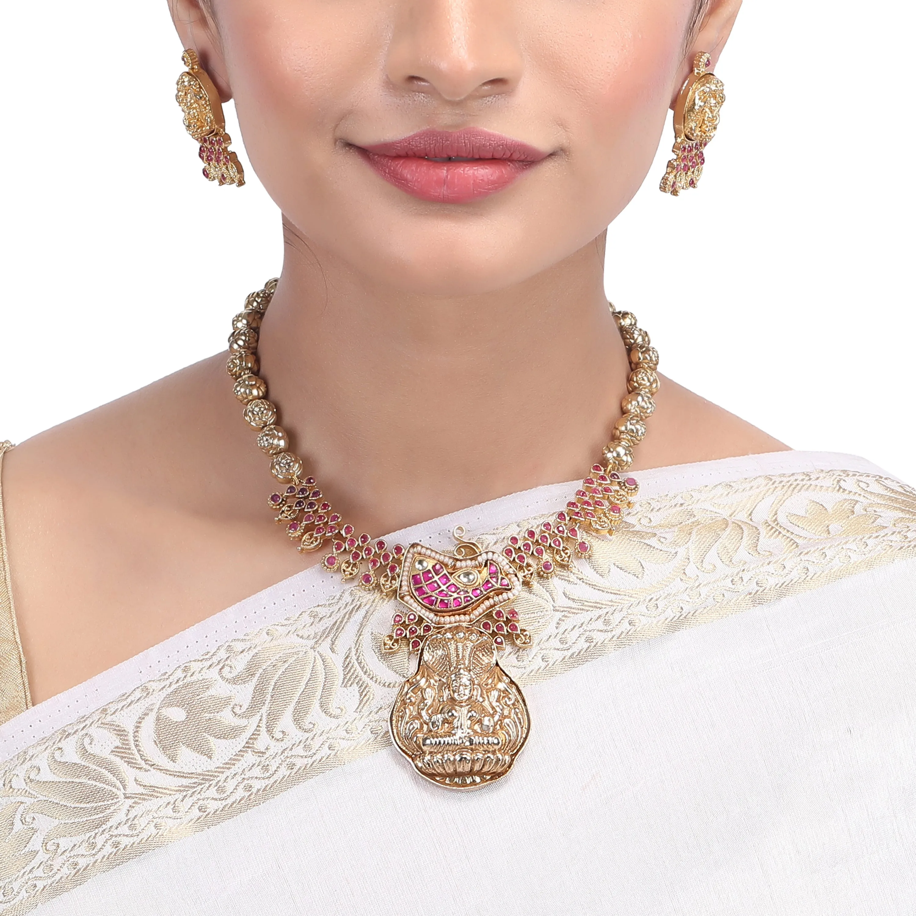HARSHITA   gold plated necklace set