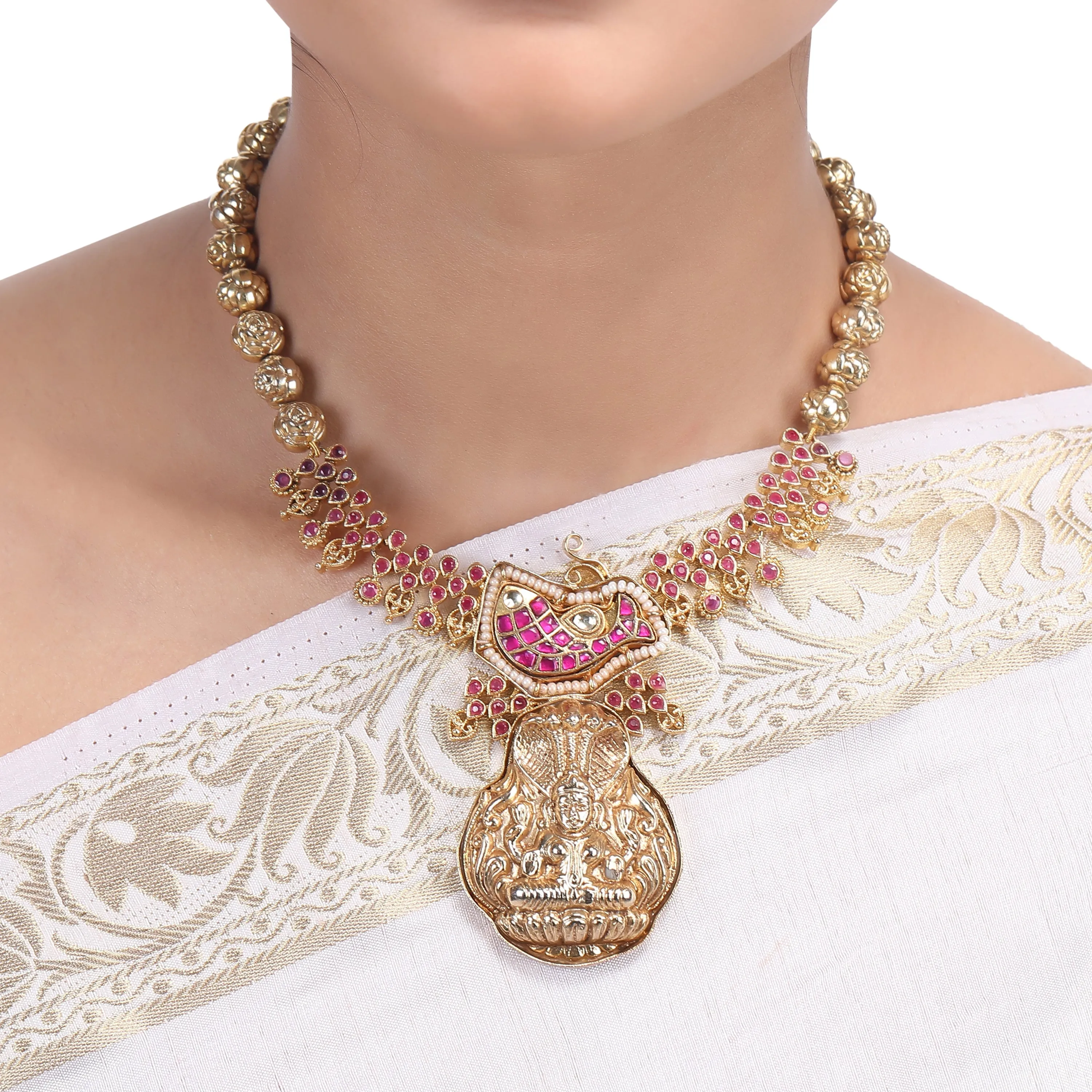 HARSHITA   gold plated necklace set