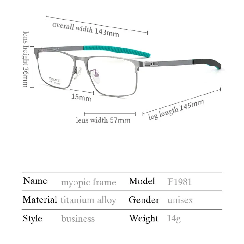 Hotochki 2022 New Men Pure Titanium Full Rim Optical Eyeglasses Frame Prescription Glasses with Recipe Spectacles Eyewear