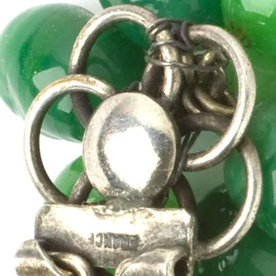 Jade Bead Dangling Earrings by Louis Rousselet