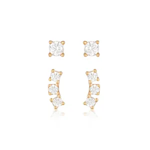 Jade Earring Set Rose Gold