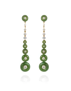Jade Surrounding Long Earrings