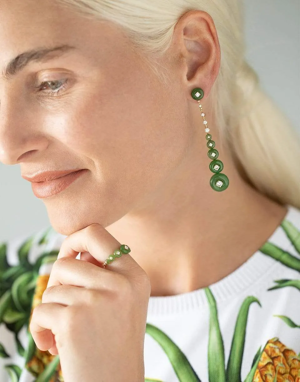 Jade Surrounding Long Earrings