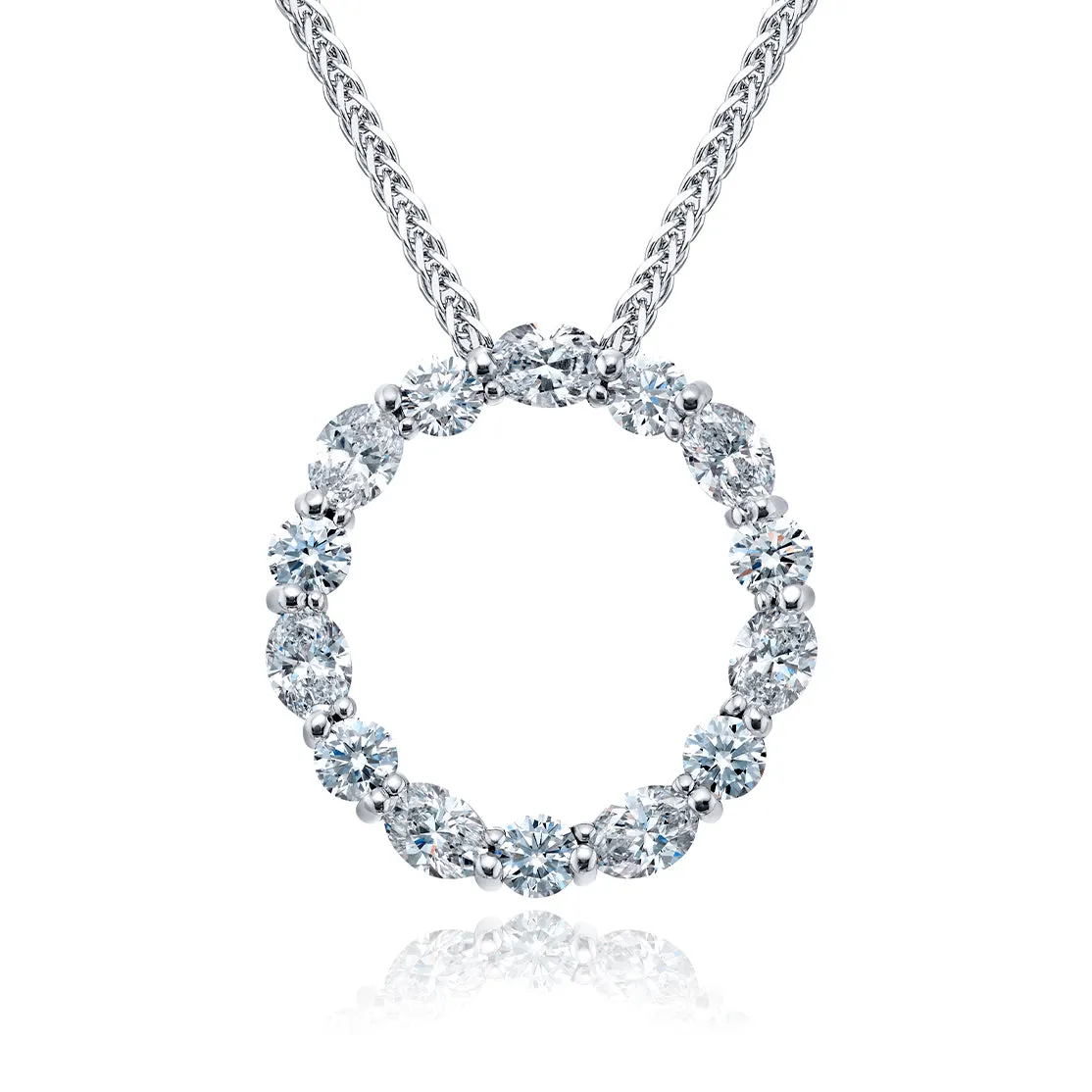 JB Star Diamond Circle of Life Pendant Necklace