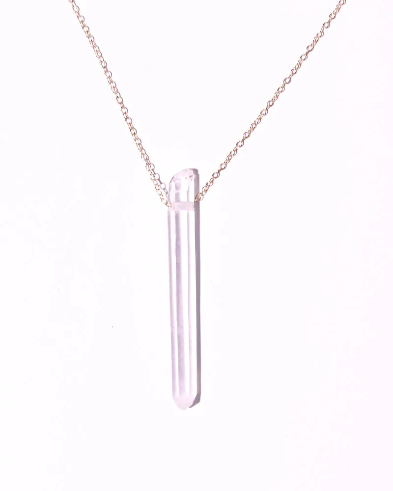 Lemurian Quartz Necklace 14k Gold