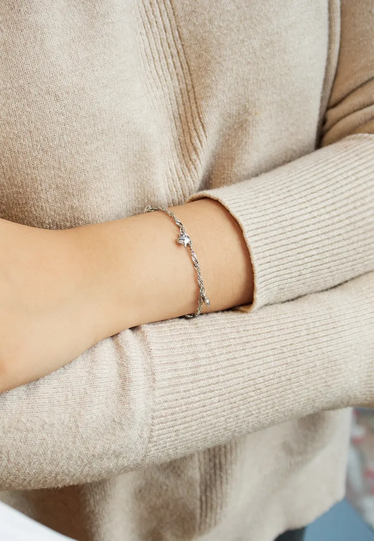 Lova Multi-heart Pendant Chain Bracelet