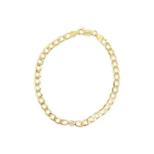 Medium Curb Chain Bracelet with Diamond