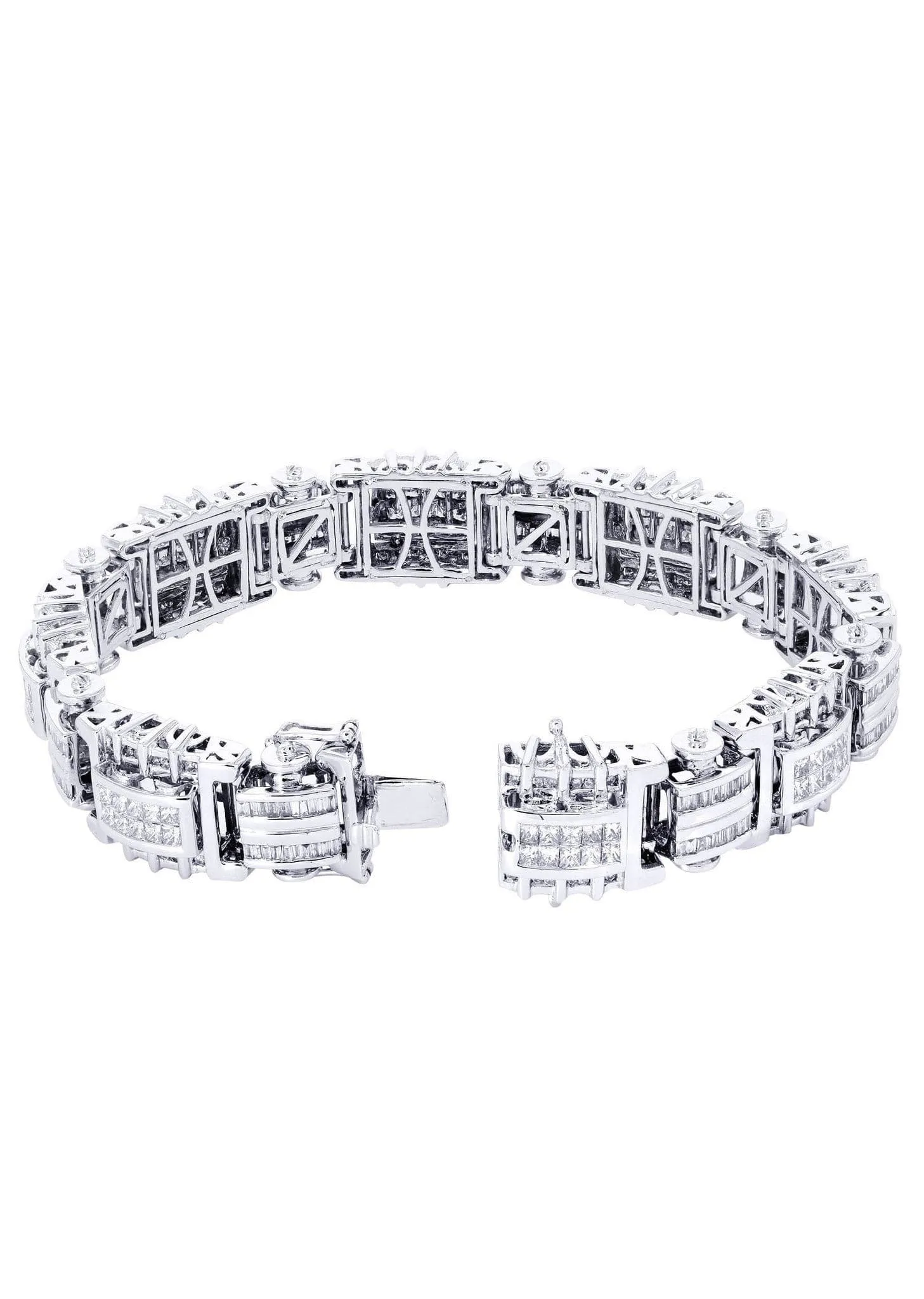 Mens Diamond Bracelet White Gold| 5.66 Carats| 54.41 Grams