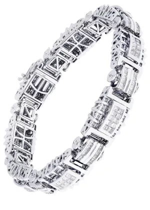 Mens Diamond Bracelet White Gold| 5.66 Carats| 54.41 Grams