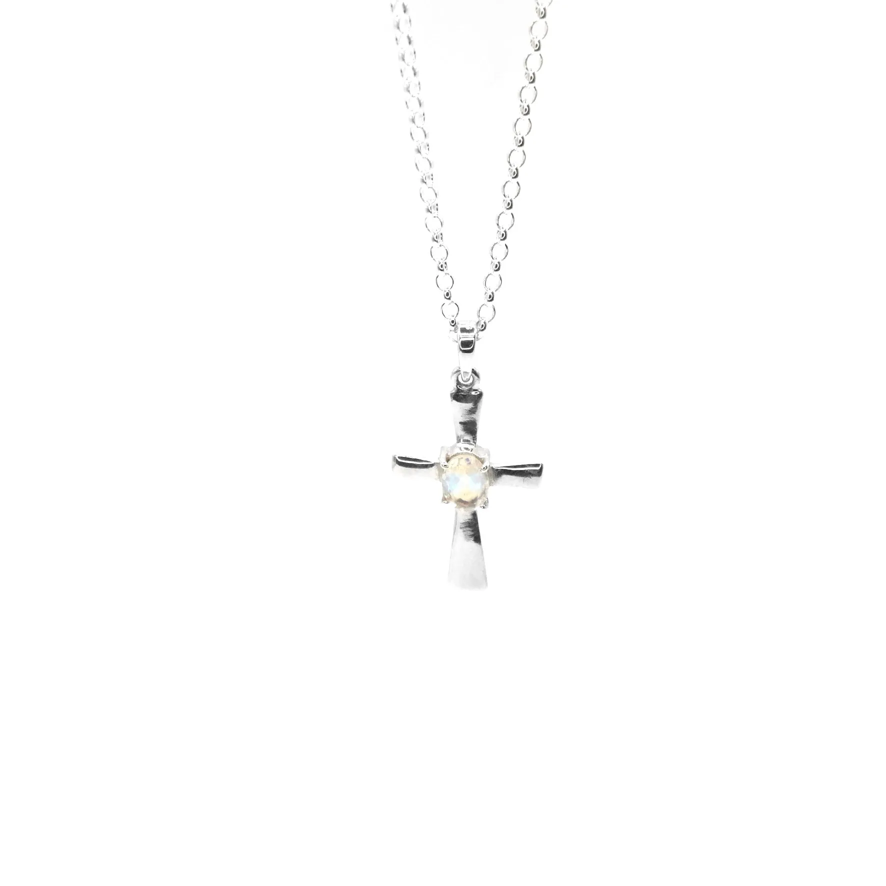 Moonstone Cross Necklace