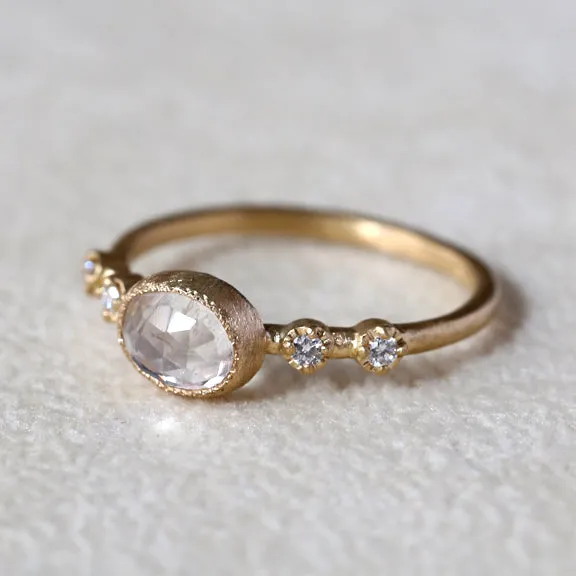 Moonstone muguet ring