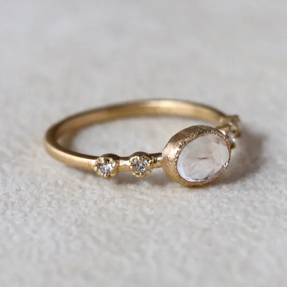 Moonstone muguet ring