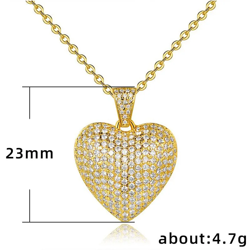 N2357 - Zircon Heart Pendant Necklace