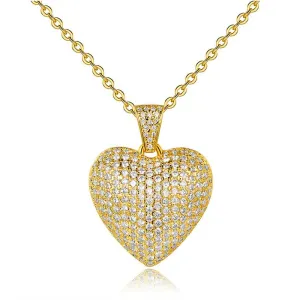 N2357 - Zircon Heart Pendant Necklace