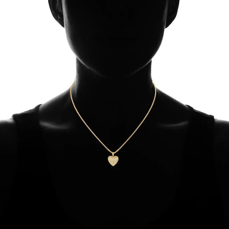 N2357 - Zircon Heart Pendant Necklace