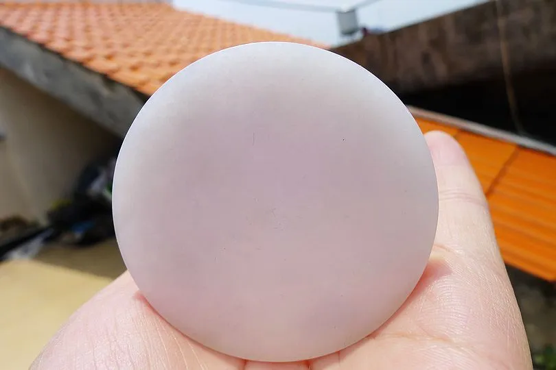 Natural Jade Rough Jadeite Raw (34g,5.3X5.3X0.5cm)