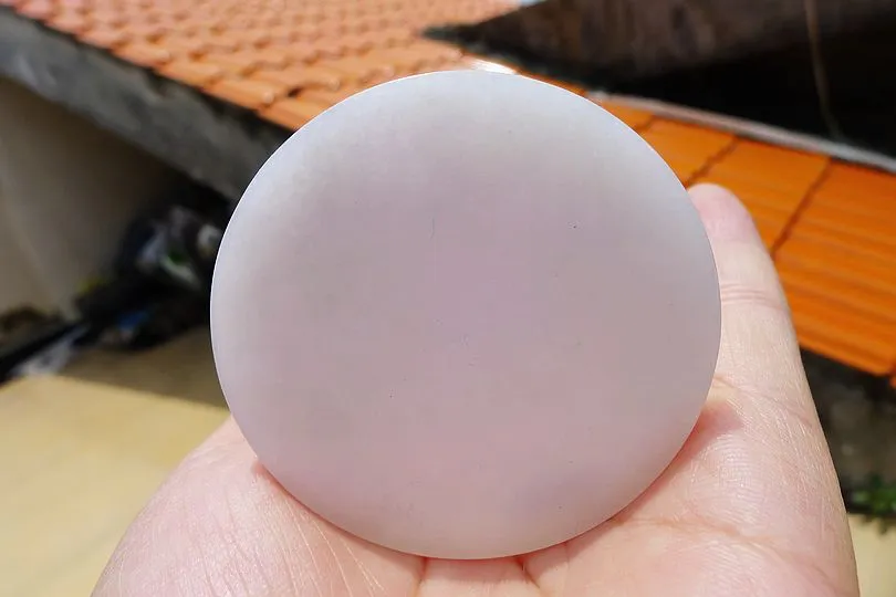 Natural Jade Rough Jadeite Raw (34g,5.3X5.3X0.5cm)
