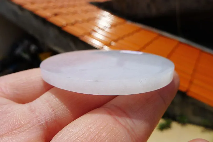 Natural Jade Rough Jadeite Raw (34g,5.3X5.3X0.5cm)