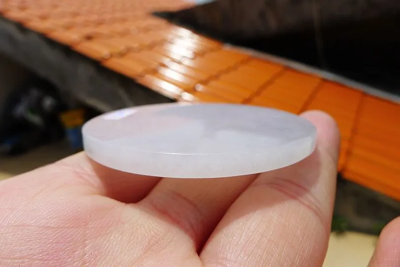 Natural Jade Rough Jadeite Raw (34g,5.3X5.3X0.5cm)