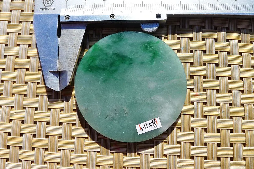 Natural Jade Rough Jadeite Raw (41g,5.6X5.6X0.5cm)